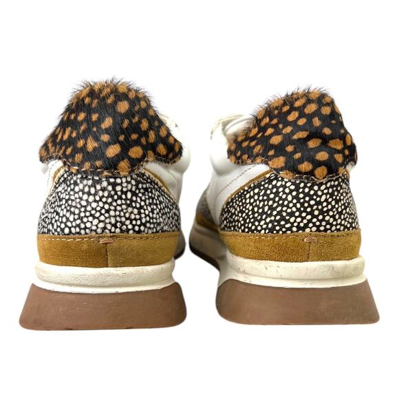 MADEWELL MWL Court Sneakers in Leather & Calf Hair White, Brown, Tan Women’s 7.5 - Picture 8 of 10